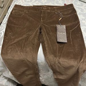 Gucci brown corduroy pants size 42